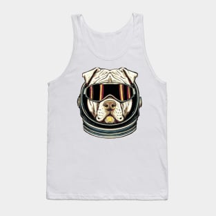 Retro Pit Bull Cosmonaut Dog Lover Terrier Tank Top